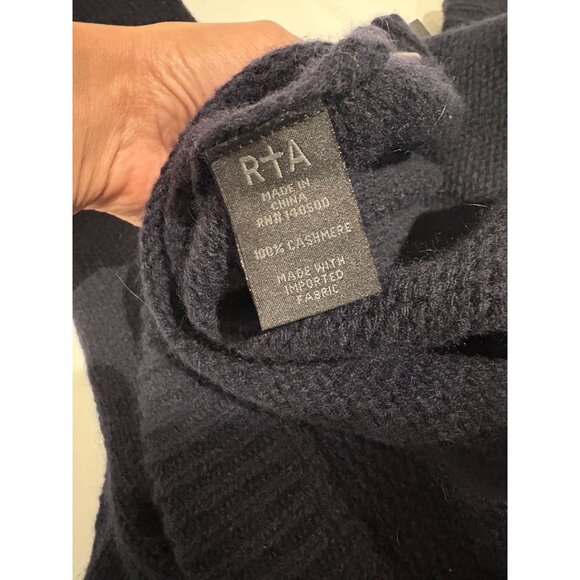 RtA 100% Cashmere Knit Sweater in Navy - Picture 8 of 8
